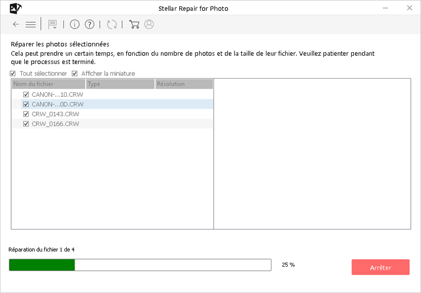 : Réparation des fichiers JPEG corrompus