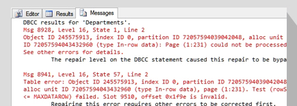 Unable-to-Fix-DBCC-CHECKDB-Consistency-Errors